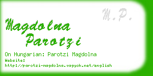 magdolna parotzi business card